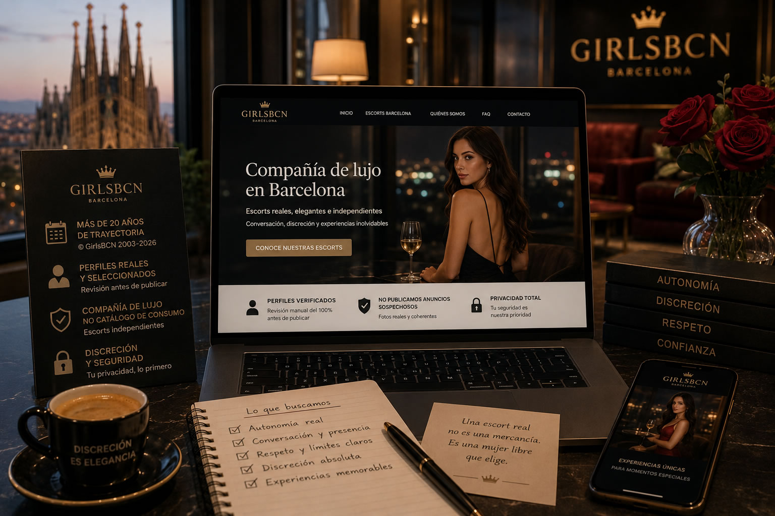 Presentación editorial de GirlsBCN como plataforma de compañía adulta