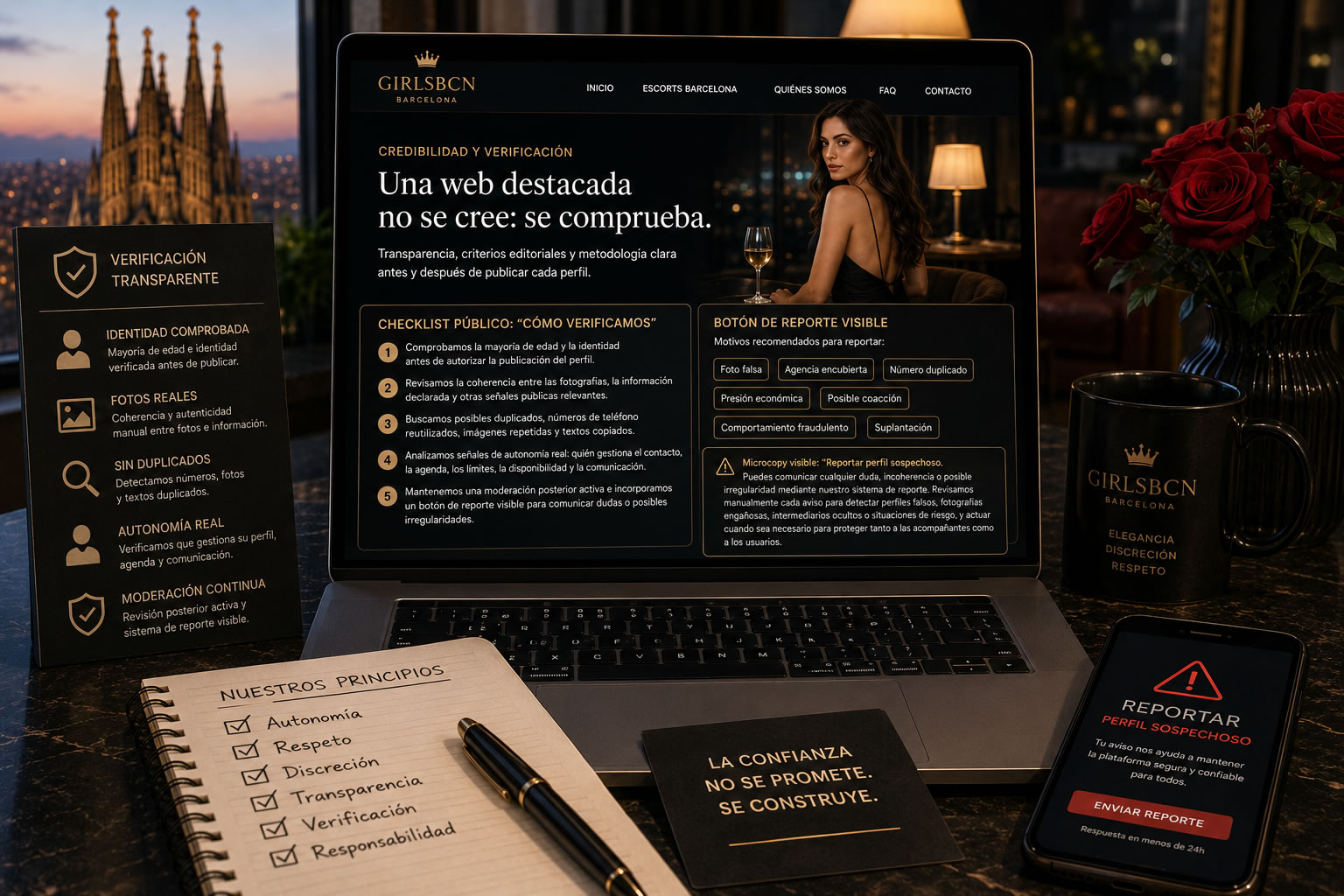 Proceso de verificación y revisión de perfiles adultos